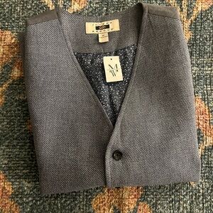 NWT Men’s Joseph Abboud Linen Blend Button Front Waistcoat